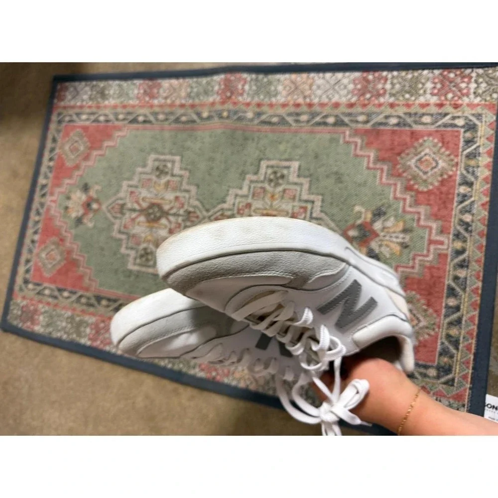 New Balance CT300GW3 White Grey Leather Mesh Court Sneakers Mens 9 Womens 10.5
